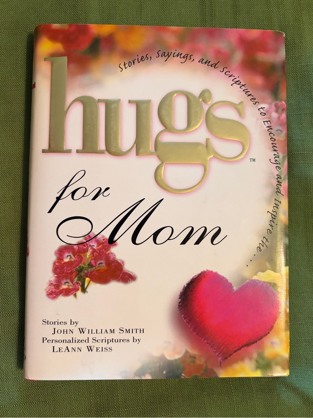 Hugs for Mom Inspirational Gift Book - Pink and Red Cover